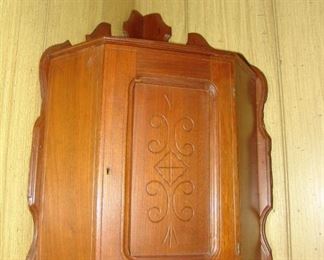 Antique walnut wall cabinet