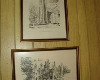 Pair of architectural prints