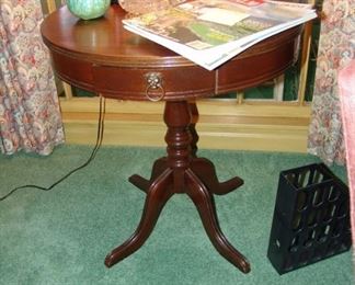 Mahogany drum table