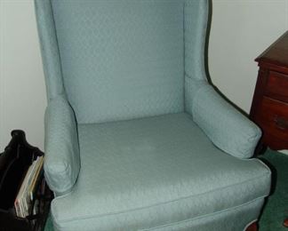 Upholstered wing chair