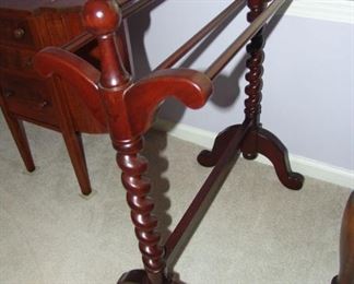 Mahogany quilt rack