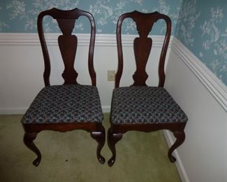 Pair of Queen Anne chairs