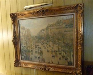 Gold framed oil painting