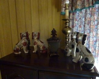 Reproduction Staffordshire dogs
