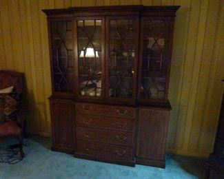 Mahogany breakfront