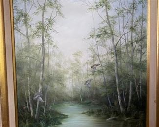 Original Oil by Johanna Obeck "Late Summer Woodies"