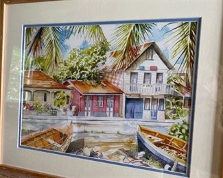 Signed Bermuda Artwork by Manuel 