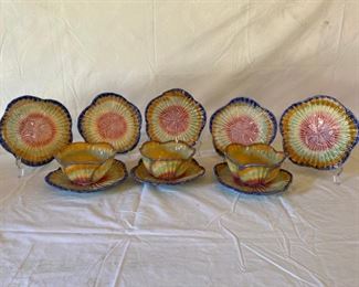 Set of Vintage Portuguese  Majolica set 