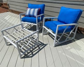 Outdoor Chippendale Chair set with cushions