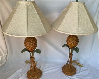 Pair of Pineapple Lamps