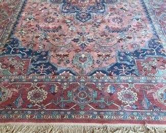 12' x 8' Pink Medallion Serapi Karastan Rug 