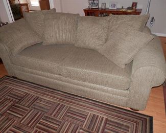 Call Now! Make appointment, come and purchase!  QUEEN sleeper sofa!  Heavy resilient fabric, earth tone, reversible pillows...superclean mattress!  (760) 445-8571 ***$300****  see next photos! 