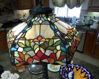 ***$400***  Vintage Stained Glass Lamp over 800 piece multi color shade. 22" high x 16" shade.  Call for appointment to visit sale.  (760) 445-8571 Charlotte