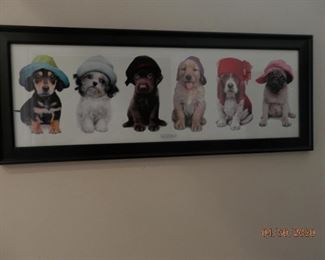 ****$42****NOW $30****  one of two doggie art 36"x12" (760) 445-8571 Charlotte