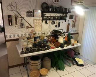 Primitives, Crocks, Oil Lamps
Vintage Rug beater