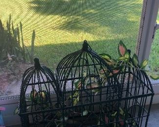 Decorative black birdcage