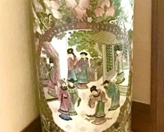 Asian style pottery, umbrella stand