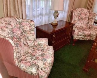Vintage Floral Pair Wingback chairs
•PreSale Furniture- Email/Phone pricing