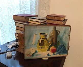 Primitive painting on wood