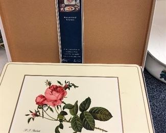 Boxed, Vintage Pimpernell fine Placemats with matching coasters
cork bottoms