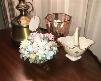 Vintage porcelain flower arrangement