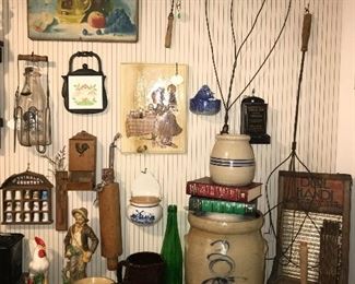 Antique rug beaters Crocks
Liberty Dolls