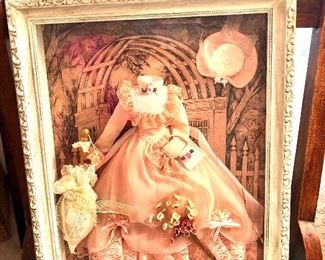 Vintage Victorian dress Shadow Box