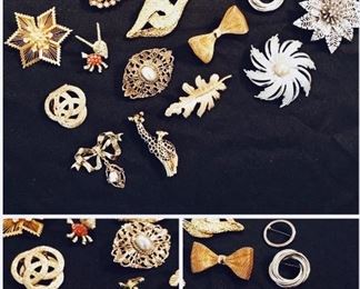 Vintage Costume Jewelry: Monet, Avon, Sarah Coventry, Kramer, Art, Vendome, Whiting and Davis, Roman, Lee Sands
