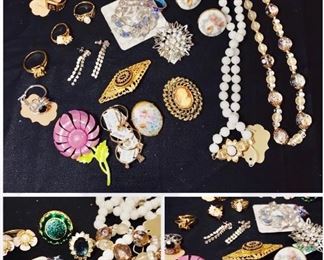 Vintage Costume Jewelry: Monet, Avon, Sarah Coventry, Kramer, Art, Vendome, Whiting and Davis, Roman, Lee Sands