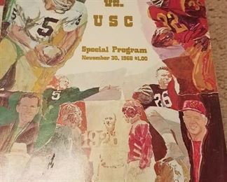 1968 USC Program featuring O.J. Simpson the year he won the Heisman Trophy.  A collectible now.