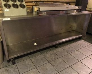Stainless prep table and storage , 8ft long $340