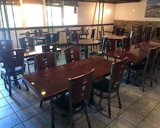 Tables from $120 up, chairs $24 each