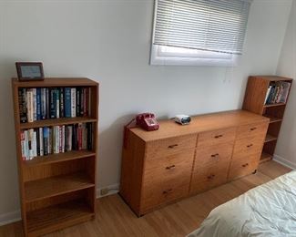 Dresser and bookshelves 