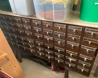 Awesome wood card catalog.. great for storage 