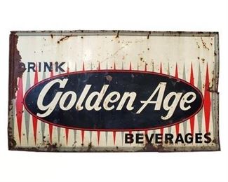 Lot 002
Large Vintage Golden Age Beverages Sign