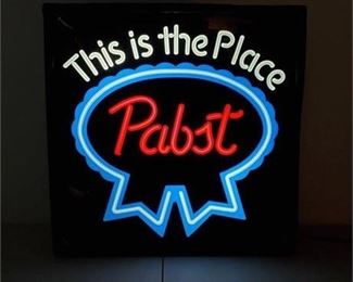 Lot 077
Vintage Pabst Blue Ribbon Faux Neon Bar Light