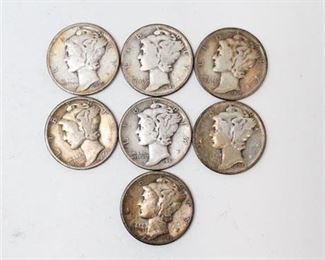 Lot 230
1939 / 1941 / 1943 / 1944 / 1945 Mercury Dimes
