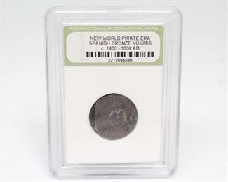 Lot 234
New World Pirate Era Spanish Bronze Nummis