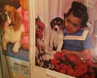 Advertising calendars featuring adorable African American Children with their Dogs