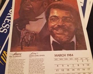 Miller Brewing Co Advertising Calendar featuring legendary Black Icons