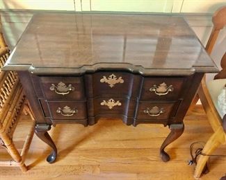 $200 Two-drawer side table by Pennsylvania House.  31" W, 18" D, 30" H. 