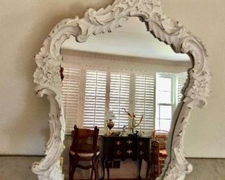 $80 Ornate painted mirror.  14.5" W x 20" H. 