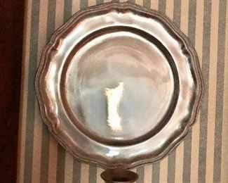 $35 Antique pewter candle sconce.  10.5" W, 4" D, 13" H. 