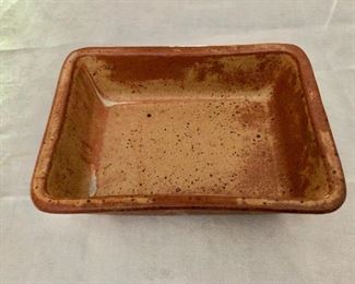 $30 Jebson signed Stoneware baking dish. 8" W, 5.5" D, 2.5" H. 