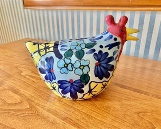 $30 Ceramic rooster - 7.5" W, 5" D, 5" H. 