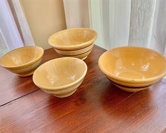 $25 smaller ones Vintage work bowls.  Range from 6.25" to 11.25" diam. 