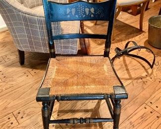 $75 Hitchcock style chair.  17" W, 15.5" D, 35" H. 