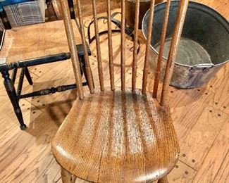 $60 Vintage wood chair.  17" W, 16.5" D, 35" H. 