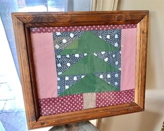$50 Framed quilt square.  14.5" W x 12.5" H. 