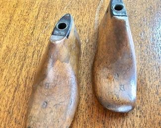 $35 Vintage wooden shoe molds.  Each 6" L, 2.5" W, 2.5" H.  
